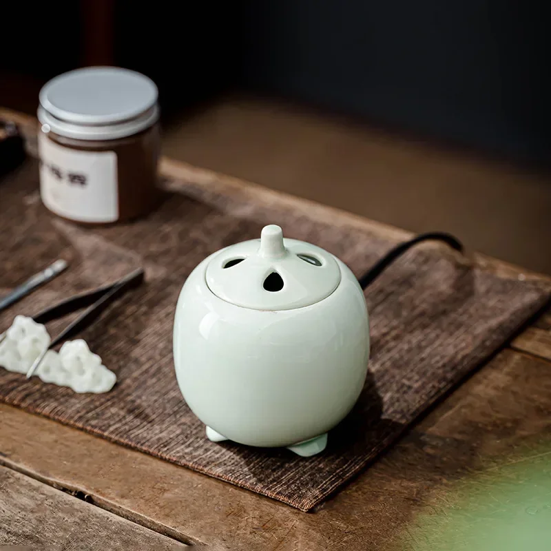 Electric Incense Burner with Timer Temperature Adjustment Censer Indoor Household Smokeless Essential Oil Aromatherapy Stove 220