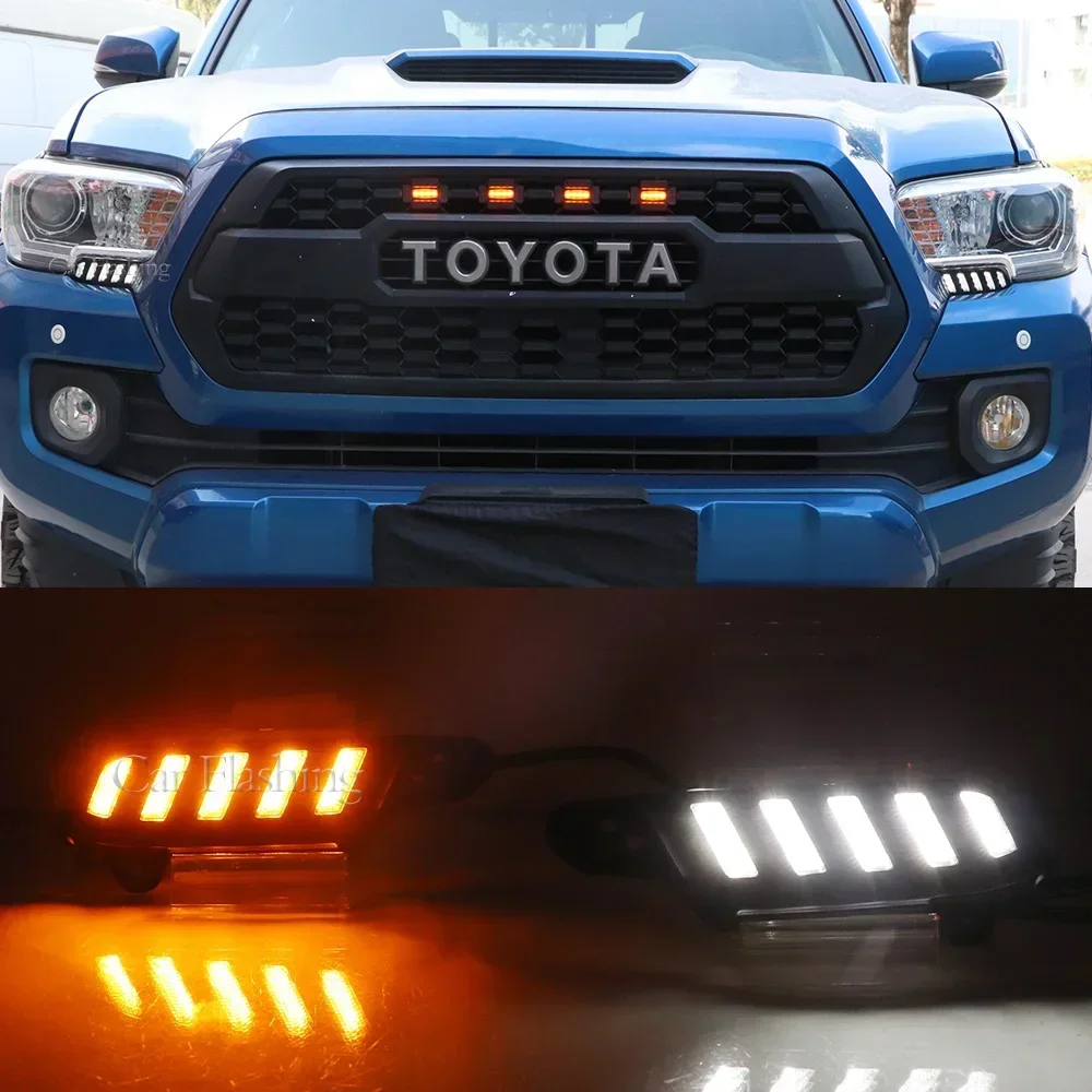 

New！ CSCSNL Led Daytime Running Light Fog Lamp For Toyota Tacoma 2016 2017 2018 2019 2020 2021 2022 Bumper Driving DRL turn sign