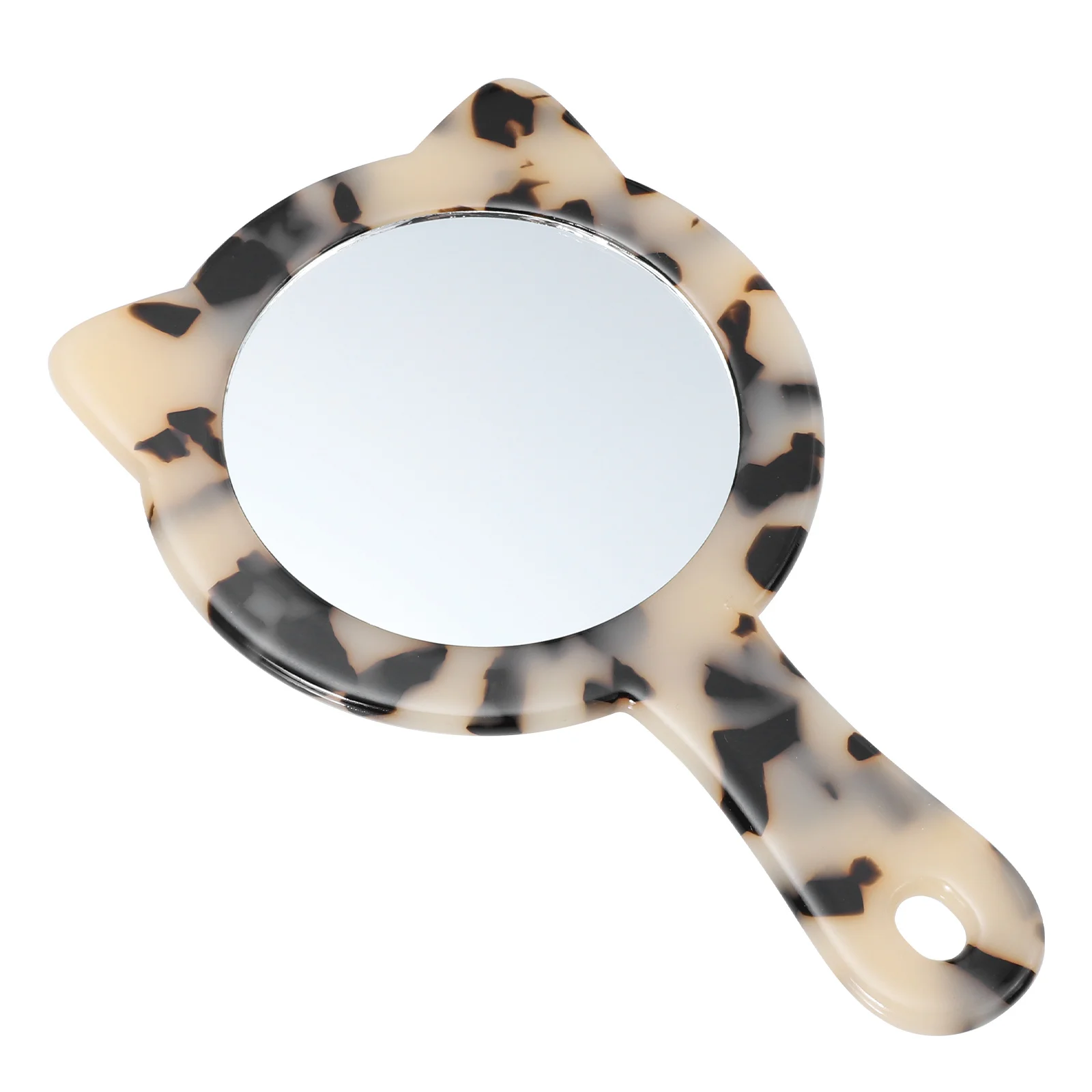 قطعة واحدة من مرآة مكياج جميلة محمولة ومتينة، حجم صغير، تصميم مريح، إكسسوار تجميل للنساء