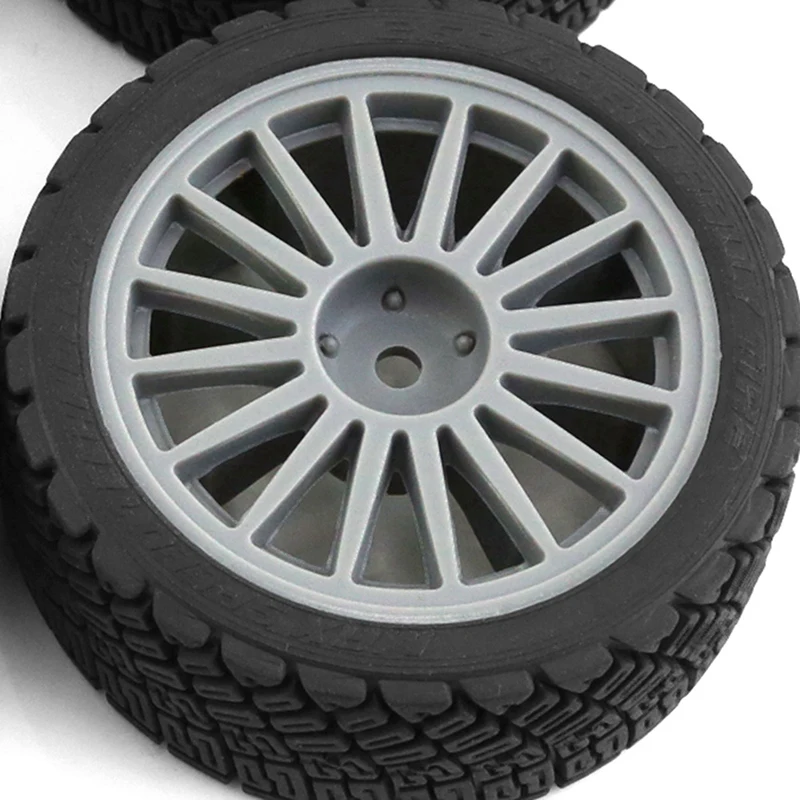 4Pcs 67Mm Rubber Tire Wheel Tyre For Tamiya XV01 XV02 TT01 TT02 PTG-2 1/10 RC Rally Racing Car Upgrade Parts