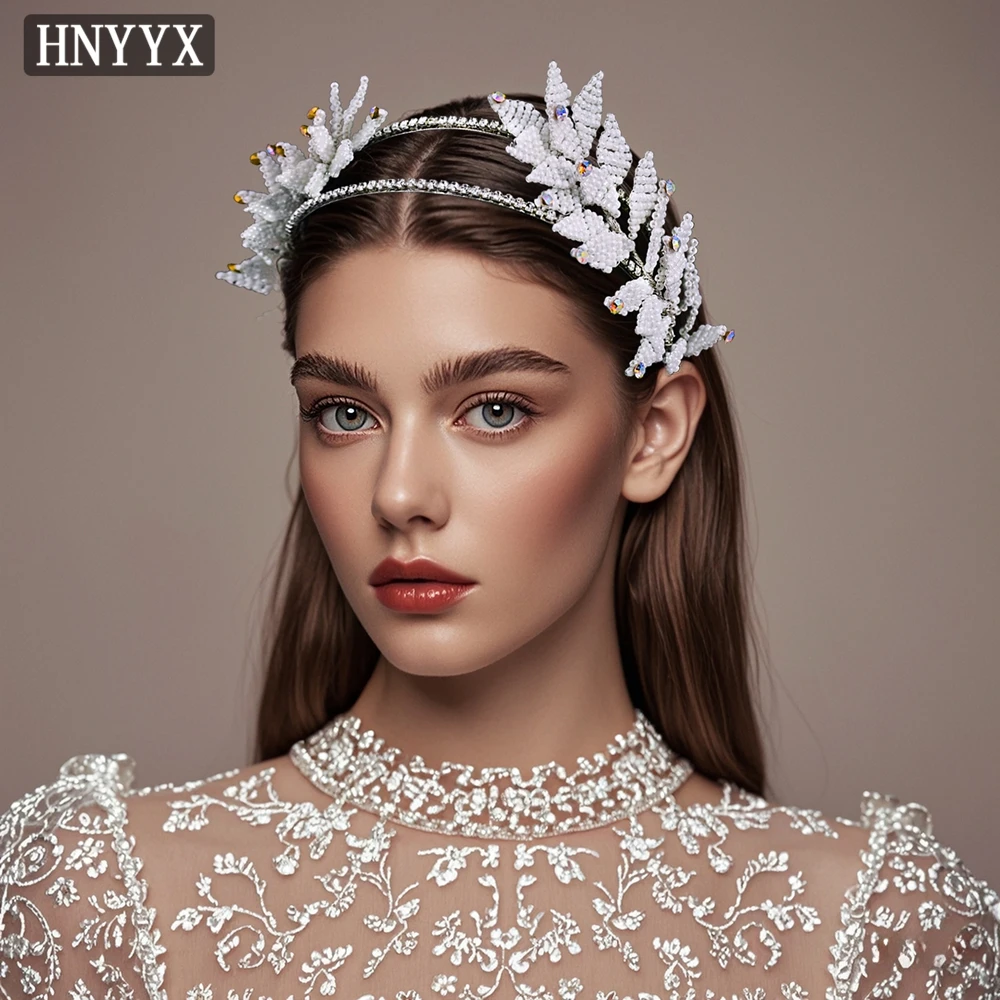 YouLaPan رائعة الزفاف حبة Headbands المنسوجة يدويا يترك السيدات مأدبة الأطراف الرقص حفلة إكسسوارات الشعر YXA142 #1