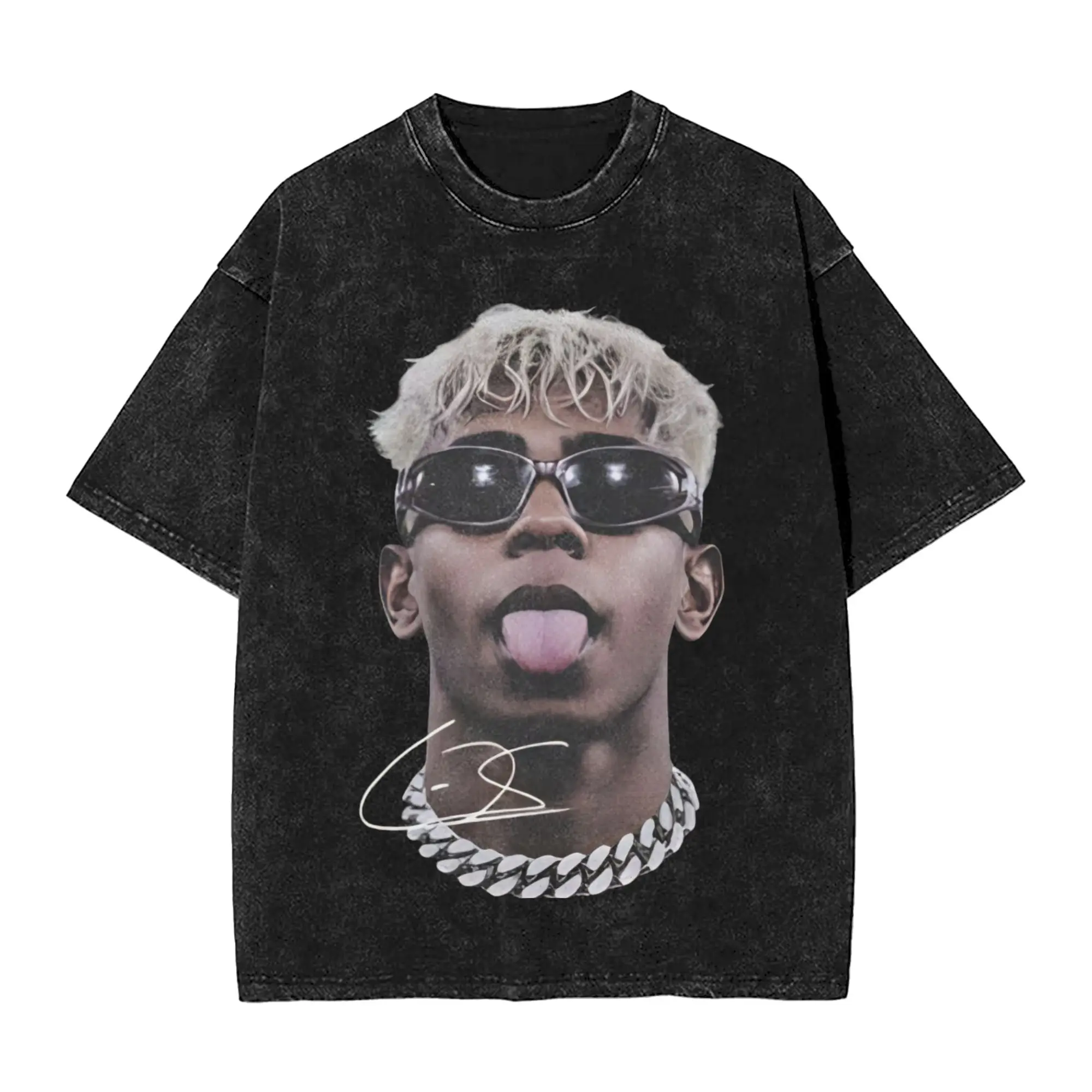 Lamine Y-Yamal T Shirt Hip Hop Washed Short Sleeve T-Shirts Football Soccer Novelty Men Women Tops Streetwear Printed Tee Shirt
