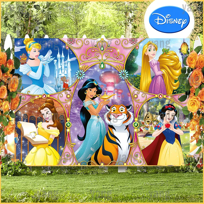 

Disney Princess Glass Slipper Cinderella Birthday Party Magic Castle Wedding Backdrop Background Banner Decoration Photo Shoot