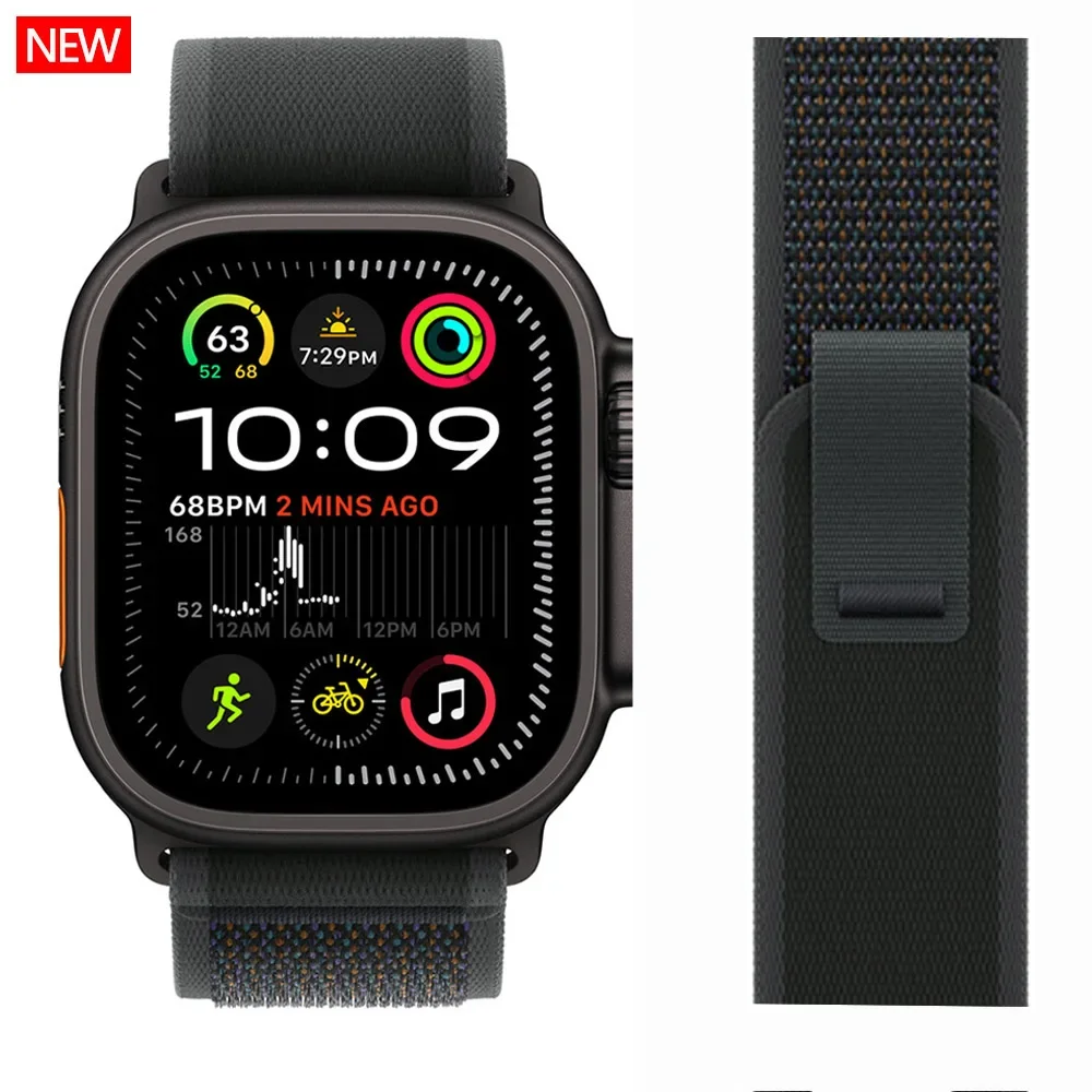 

Trail Loop Для Apple Watch ultra 2 Ремешок 49 мм 44 мм 40 мм 45 мм 41 мм 42 мм 38 корреа браслет iWatch series 7 6 se 8 9 10 46 мм ремешки