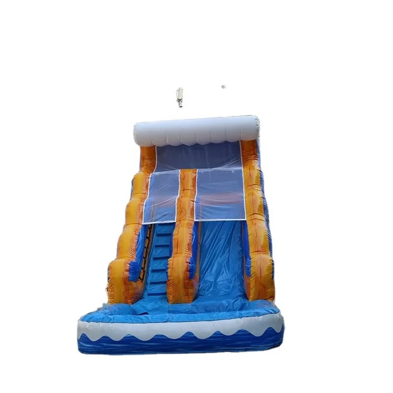 Popular PVC Inflatable Water Slide With Safety Net for Kids for Outdoor and Indoor Use for Rental Business With Swimming Pool