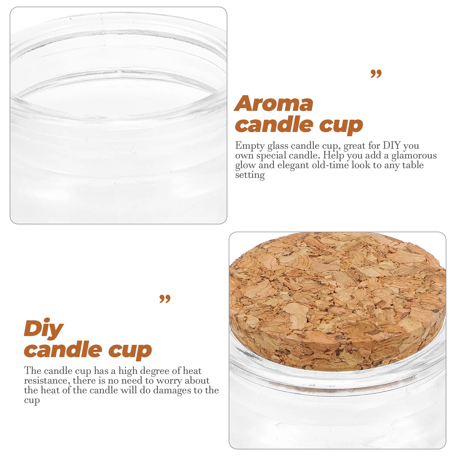 

5pcs Glass Cups Empty Diy Containers For Tealight Candles Wedding Decor Home Craft Projects Heat Resistant Transparent