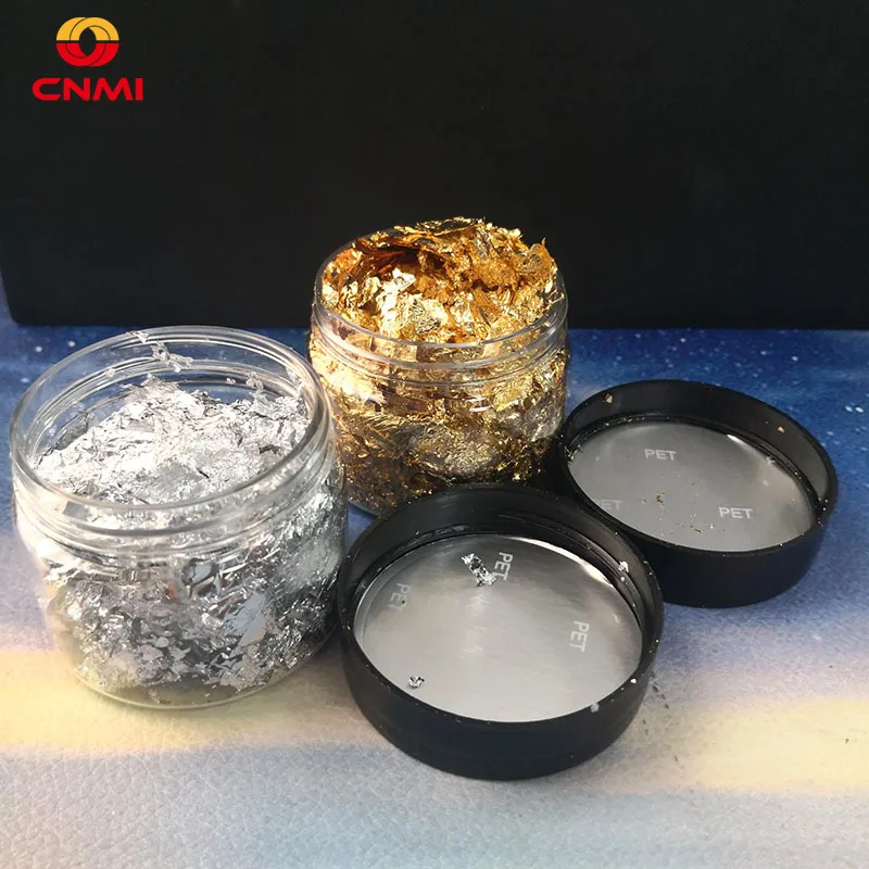 3g Gold Leaf Flakes Epoxy Resin Filling Silver Foil Paper DIY Resin Silicone Mold Filler Nail Arts Jewelry Making Candle Decor