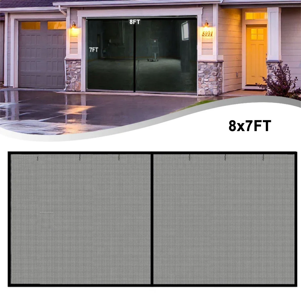 

8x7 Feet 8x7 Feet Screen Fiberglass Screen Door Back Patio Designed For 1-Car Garages Perfect Fit For Garage Doors