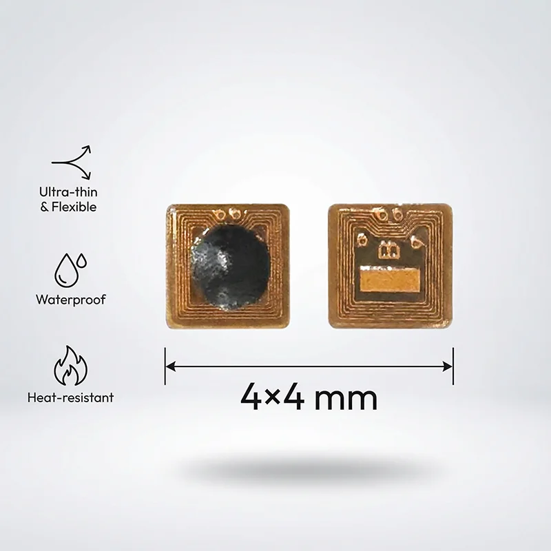 Programmable 4*4mm Micro FPC NFC RFID Tag Sticker NXP Ntag213 with 1mm Reading Range for Access Control And Supply Chain Managem