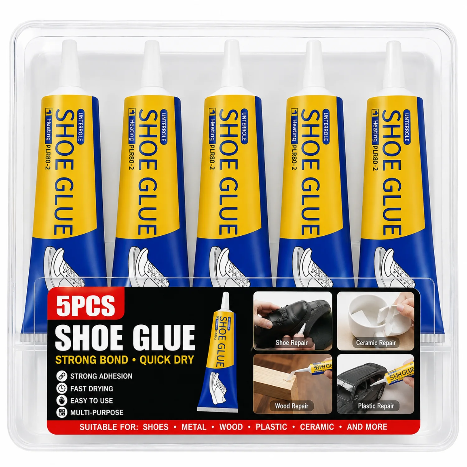 1-5PCS Strong Shoe Glue Sole Repair Adhesive Shoemaker Super Waterproof  Shoe Adhesive Shoemaker Professional Repair Tool