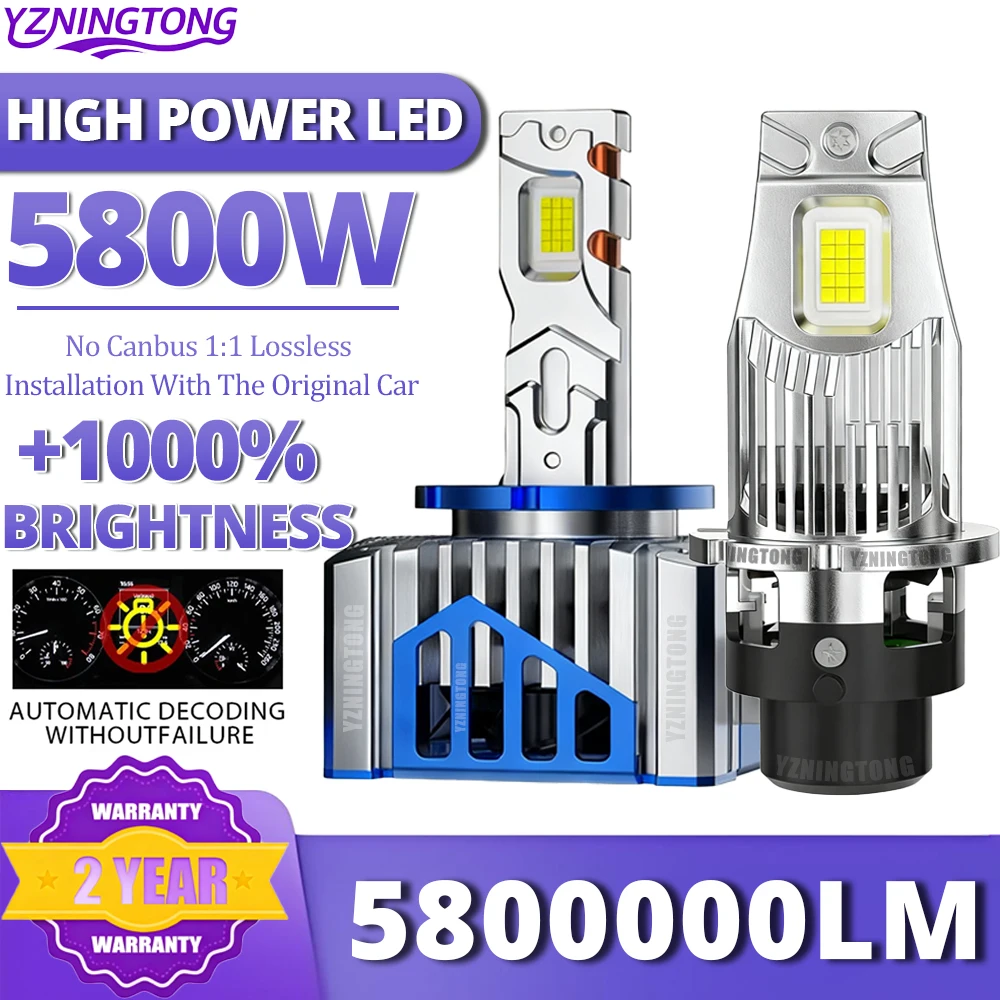 

D3S светодиодные фары 12 В для автомобиля Canbus 5800W D1S светодиодные лампы D2S D2R автомобильные фары D1S D1R D5S D8S мотоциклетные противотуманные фары