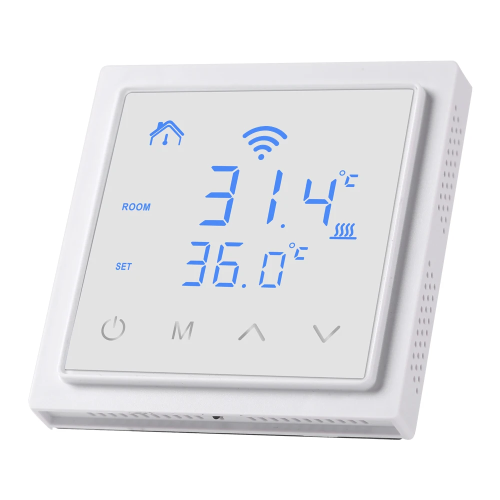 WiFi Smart Thermostat 16A Electric Heating Controller LED Touch Screen Floor Home Temperature Controller with APP Remote Control