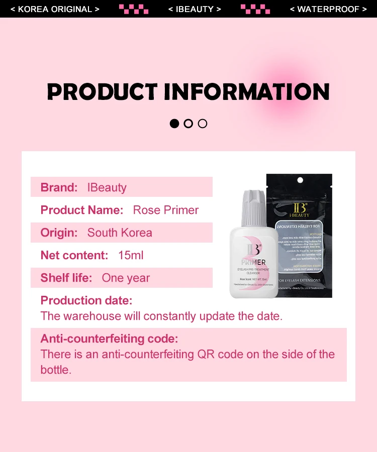 1 Flasche IBeauty Banana Primer Fake Wimpernverlängerung Rose Langlebig Korea Stark klebendes Zubehör Super Bonder Booster – Detail 7