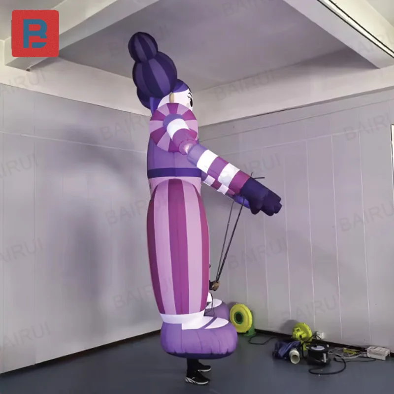 Bonecas infláveis de Natal, decorações de festival de Natal, fantasias de palhaço infláveis para caminhada, fantoches de palhaço infláveis