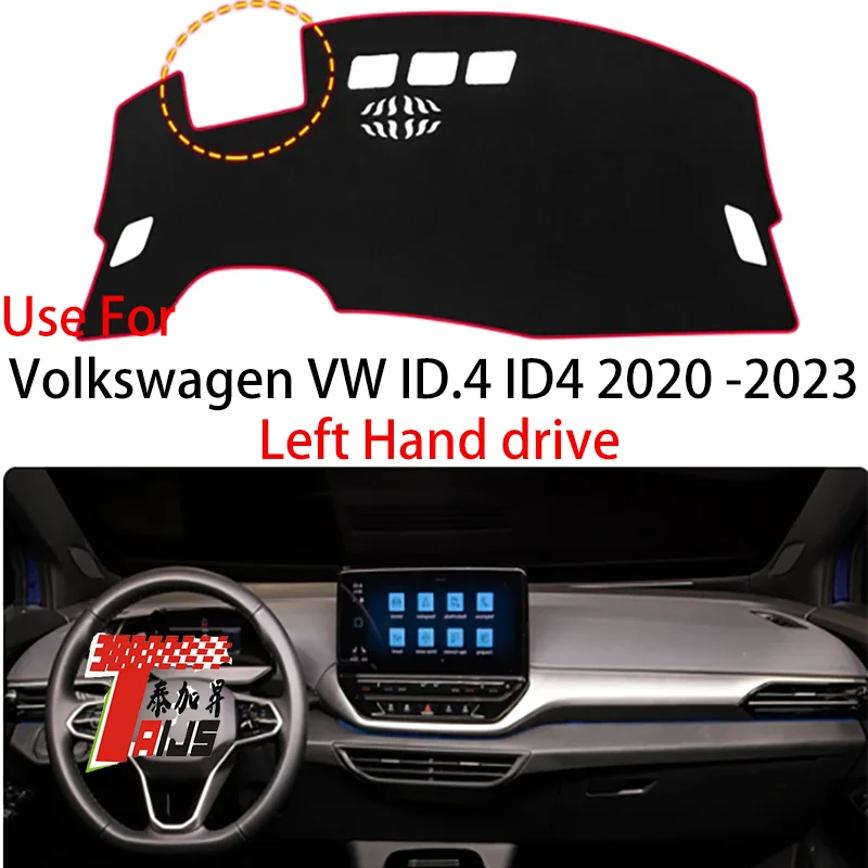 TAIJS anti-Dust Factory car accessories Polyester Fibre dash covers for Volkswagen vw ID.4 Crozz 2020-2023 Left Hand drive