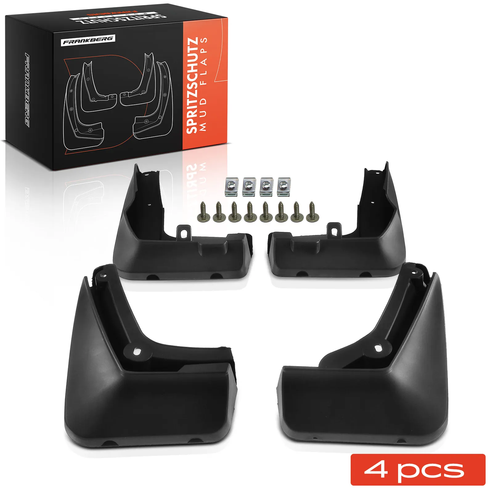 Frankberg 4x spatbescherming voor en achter voor BMW 3ER E90 E91 2008-2012