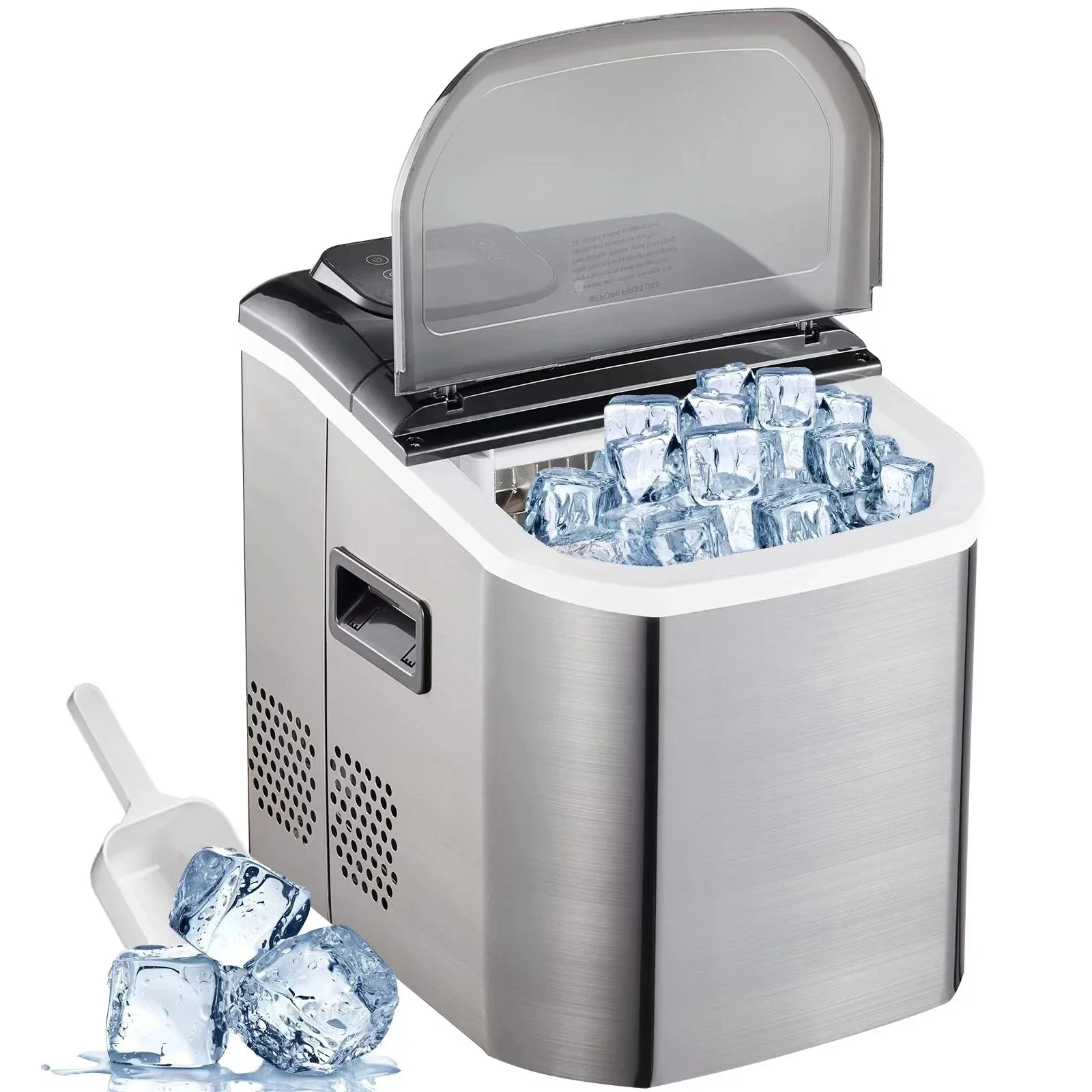 

WeWork 18kg/24H Countertop Ice Maker Machine with 24Pcs Ice Tray for Home Kitchen Office Use Portable Ice Machine