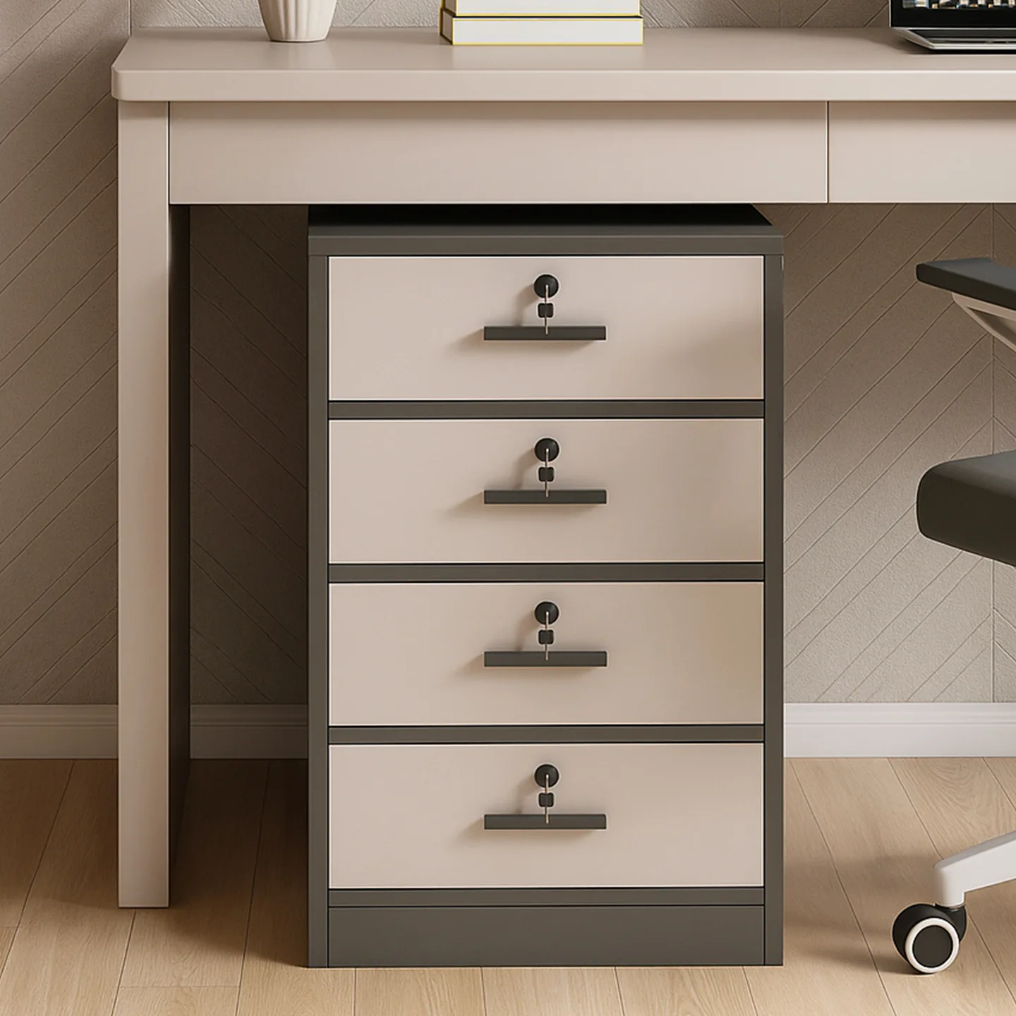 Drawer storage cabinet under table multi-layer A4 file locker household living room locker crevice bedroom bedside table
