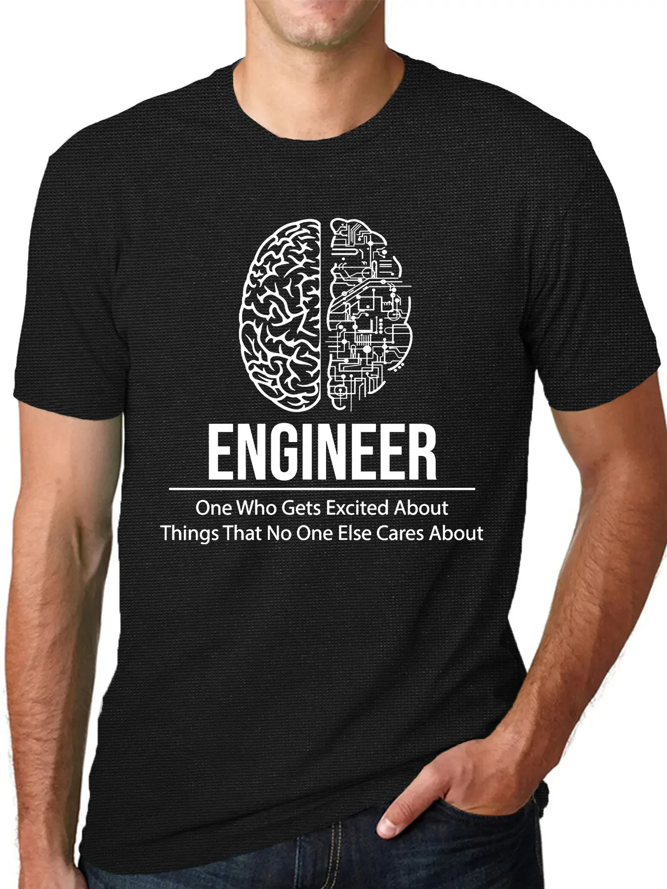 Engineer Brain Shirt, Electrical Engineer Grad Gift Tee, Funny Engineering Say T-shirt, Geek Dad Shirt, Computer Technician Tee,