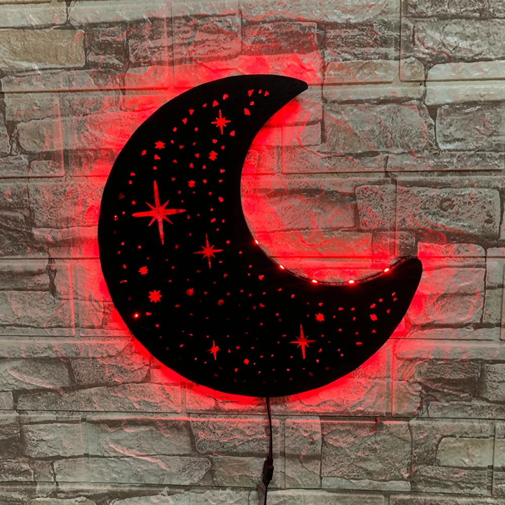 ZK50 Cool USB Moon Starry Sky Lampa ścienna LED Zdalne sterowanie Zmiana koloru Lampka nocna Marker Dekoracja wnętrz Lampka nocna