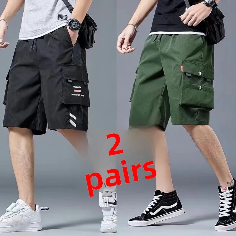 

Повседневная рабочая одежда, мужская летняя спортивная одежда на открытом воздухе, пляжная свободная одежда с несколькими карманами, средней длины, модная молодежная активная одежда