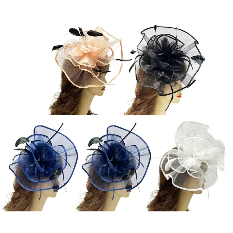 

Medieval Flower&Yarn Fascinator Hair Clip Wedding Bride Banquets Hair Clip