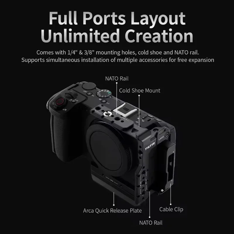 TILTA TA-T102 R6 V Camera Cage for Canon EOS R6 V pro Kit with Cable Clamp Xeno Side Handle PD V Mount Battery Plate