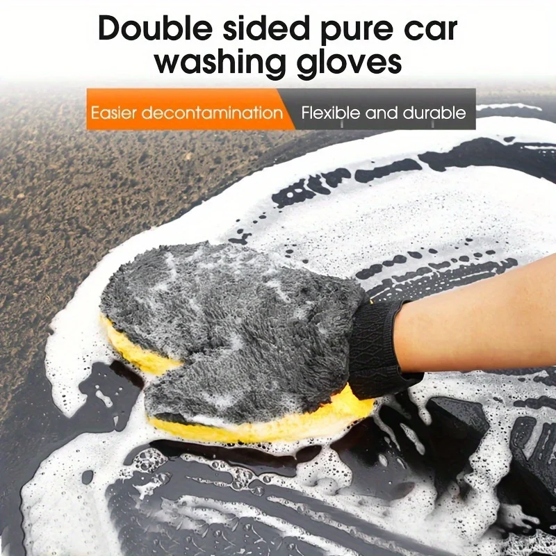 Premium Car Wash Gloves: Paint-Free, Waterproof, and Velvet-Like - Perfect for Cleaning Your Car!