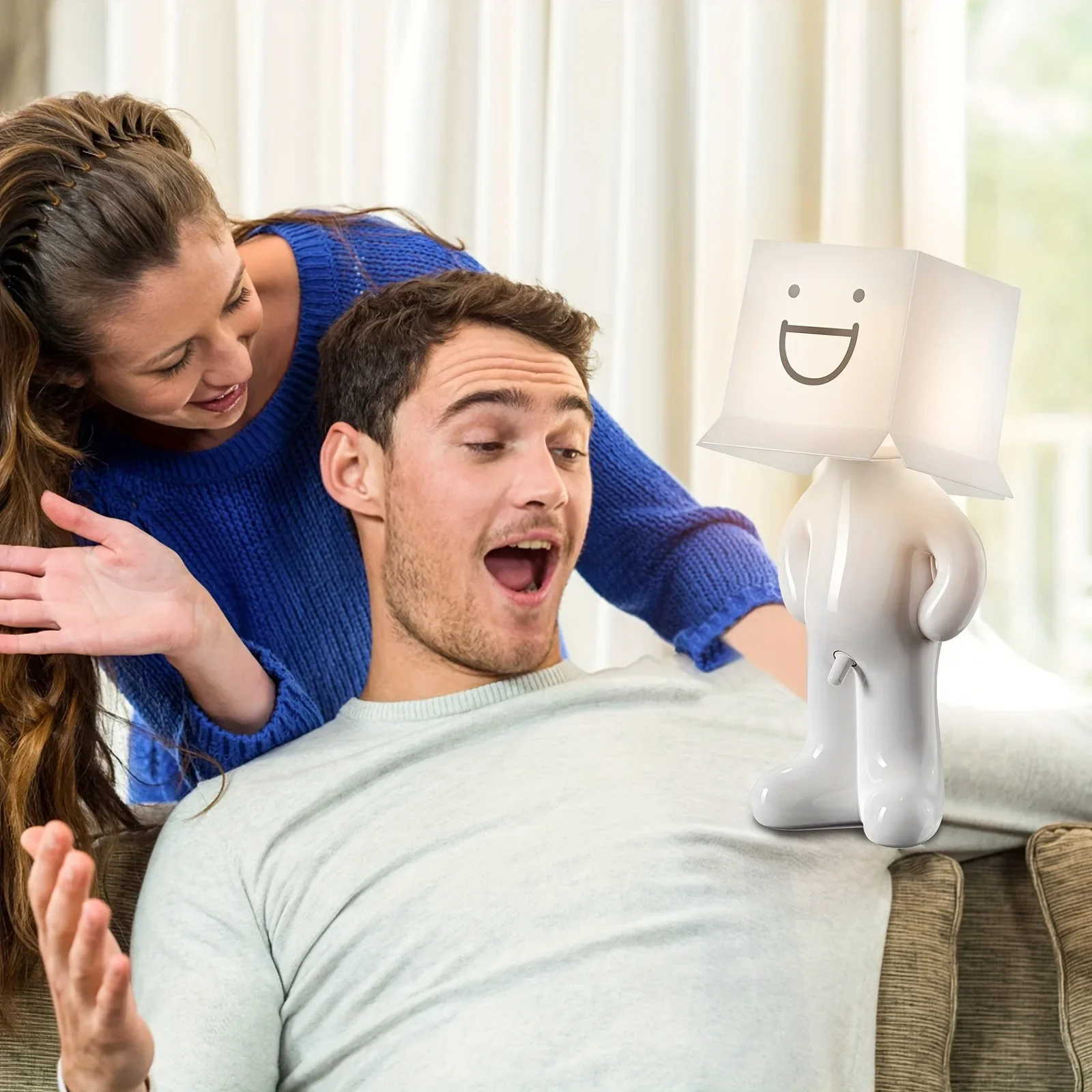 Table Lamp USB Plug Claeted Naughty Boy Creative Unique LED Pleats Reading Lighting Bedroom Bedside Night Light Children's Gift