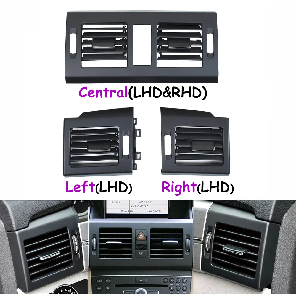 LHD RHD Dashboard Console Left Right Air Conditioner Ac Vent Grill Outlet For Mercedes Benz 204 GLK X204 GLK220 GLK250 GLK300