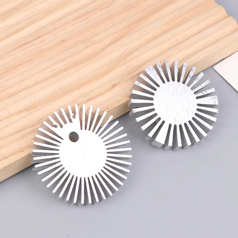 【Nowy】 Radiator COB Średnica 25/37.5/40/48/50/53/60/65/67MM Radiator LED Dużej Mocy Radiator Solidny w Kształcie Słonecznika Okrągły Radiator ze Stopu Aluminium