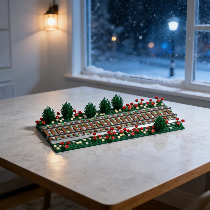 

450pcs MOC Track Diorama 1 Train Model Building Blocks Construction Christmas Gifts Toy Creative DIY Idea Education Brick Toys