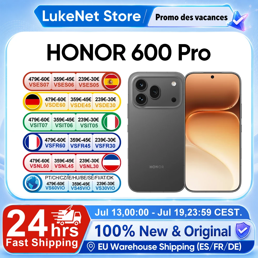 Teléfono Inteligente HONOR 600 Pro 5G, Snapdragon 8 Elite, IA de 200MP, Ultra N…