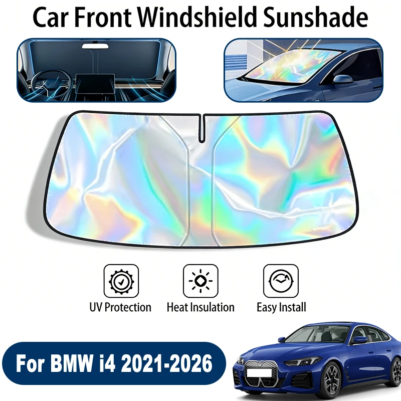 

Windshield Sun Shade For BMW i4 2021-2026 Foldable UV Reflective Front Window Sun Protection Cover Accessories