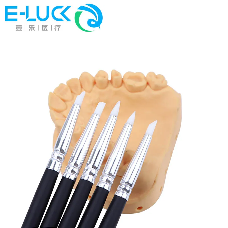 Pędzel do żywicy dentystycznej kształtowanie długopisu silikonowe narzędzie do zębów do kleju kompozytowy cement porcelanowy narzędzia