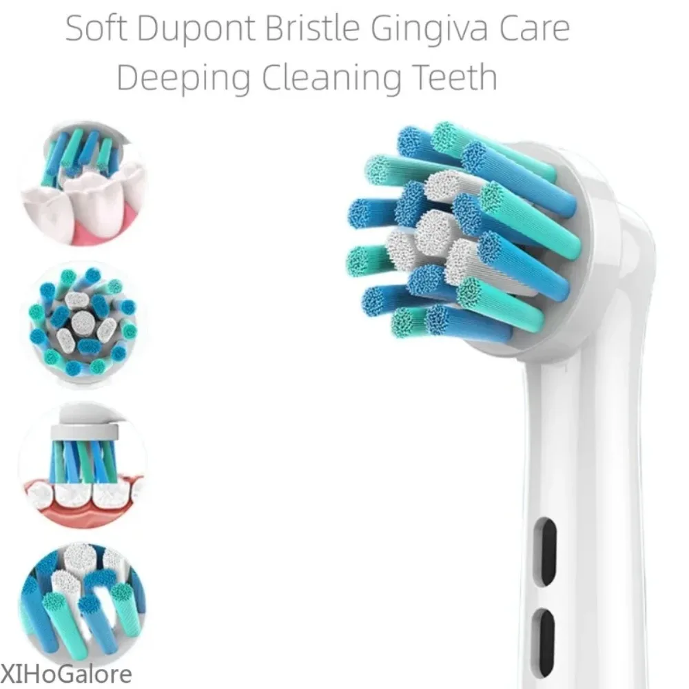 Replacement Toothbrush Heads Soft Bristle Gum Care Whitening Deep Clean Plaque Removal For Electric Sonic Toothbrush 4Pcs Set