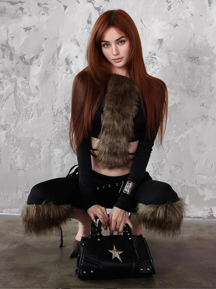 

Nibber плюшевые лоскутные укороченные топы женские бандажные с круглым вырезом сексуальные модные уличные эластичные облегающие футболки с длинными рукавами