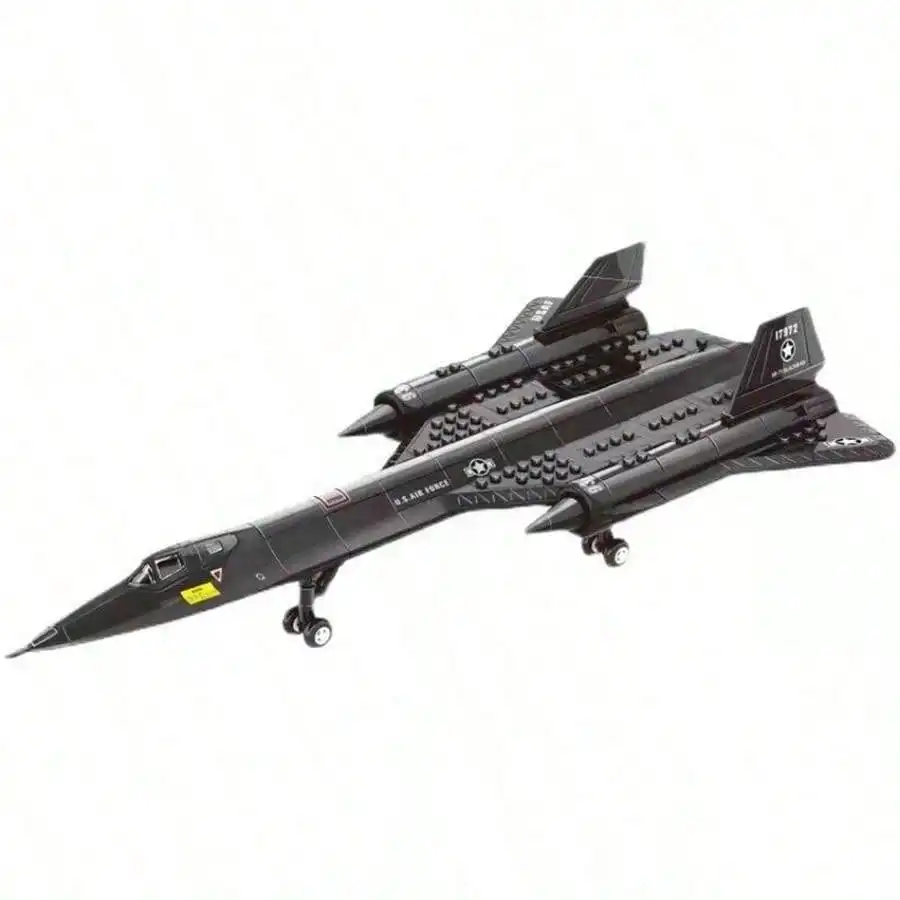 City Police SWAT SR-71 Blackbird Model Reconnaissance Aircraft Building Blocks Military Bricks Children Toys for 6+