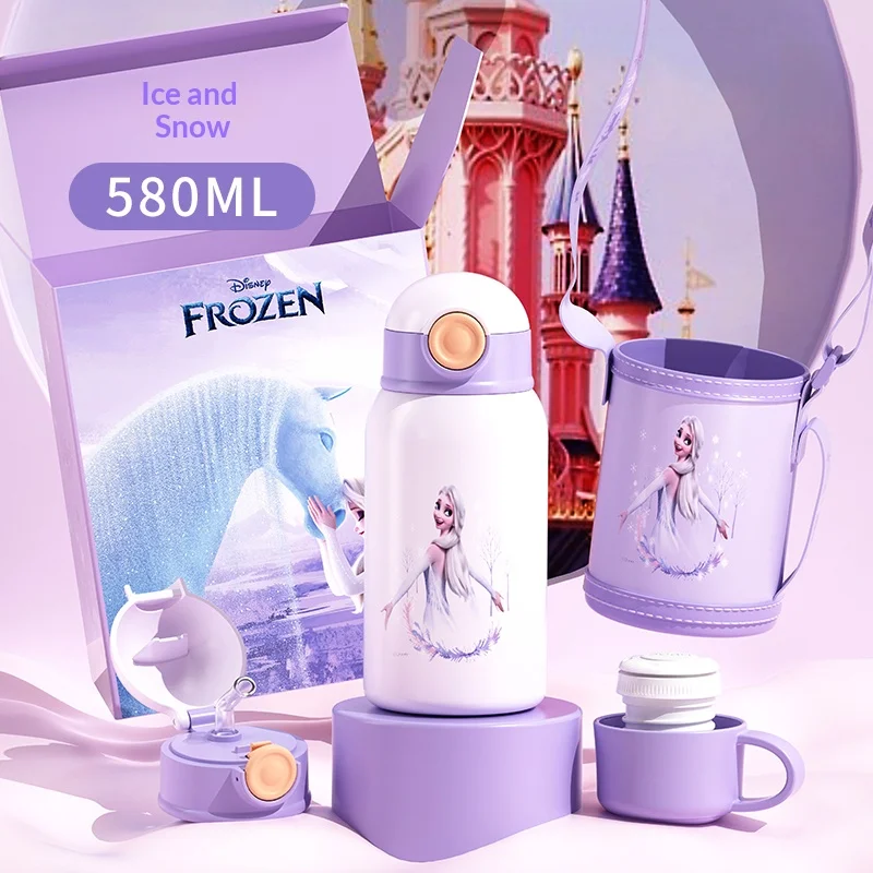 

Термочашка Disney Spider-Man 316, портативная бутылка для воды большой емкости с двойной крышкой для мальчиков и девочек, детская чашка с соломинкой