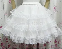White/Black Short Hoopless Petticoat for Wedding #3