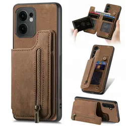 Zipper Leather Case for OPPO Reno 15 13 Pro 12 11F 10 9 8 Luxury Cover Phone Reno13 14 FS 14F 6 Z 7 11 F 13F 15F 5G Magnet Etui