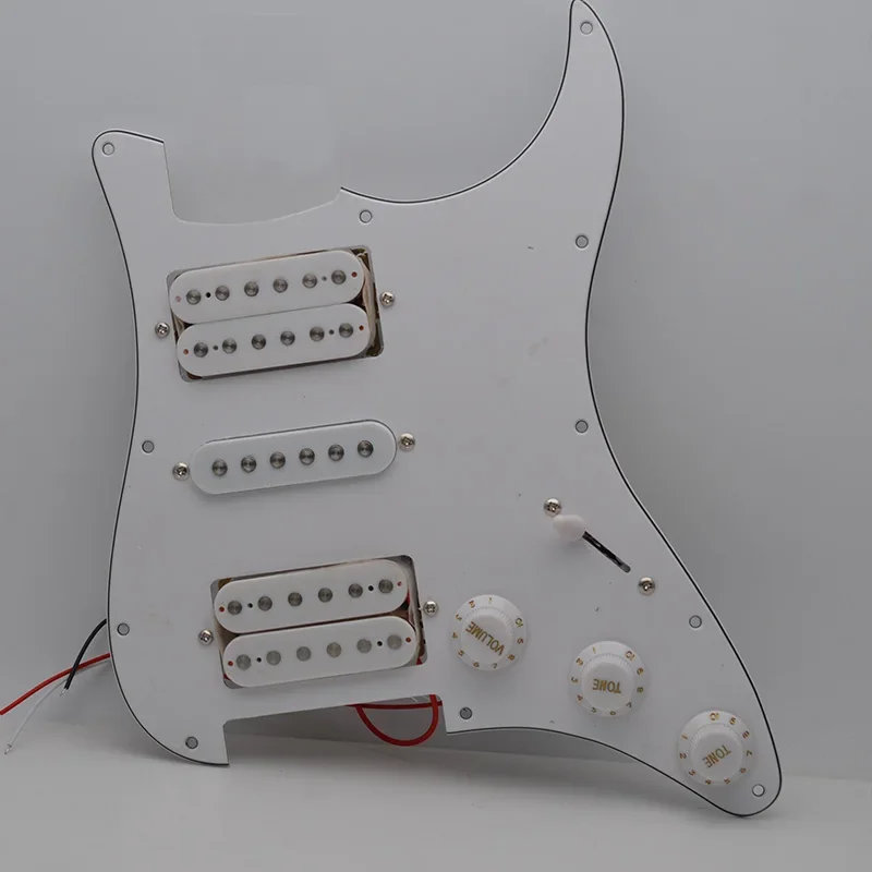 

ST Style Electric Guitar Pickguard And Black HSH Loaded Prewired Scratchplate Assembly