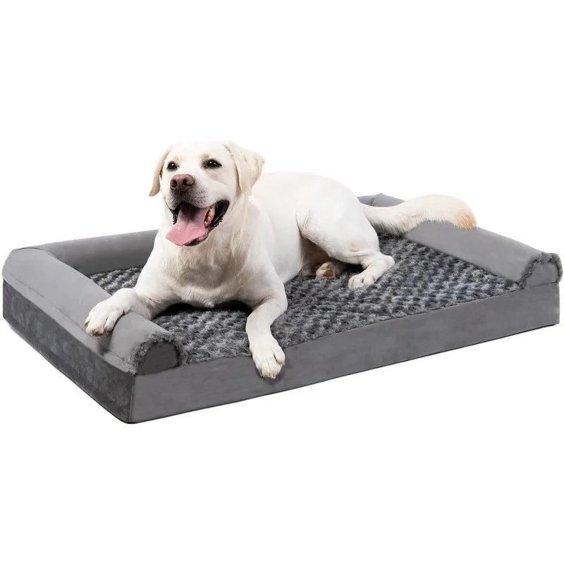 

Orthopedic Dog Bed for Medium Large Dogs - Big Pet Sofa Bed with Removable Washable Cover, Waterproof Lining