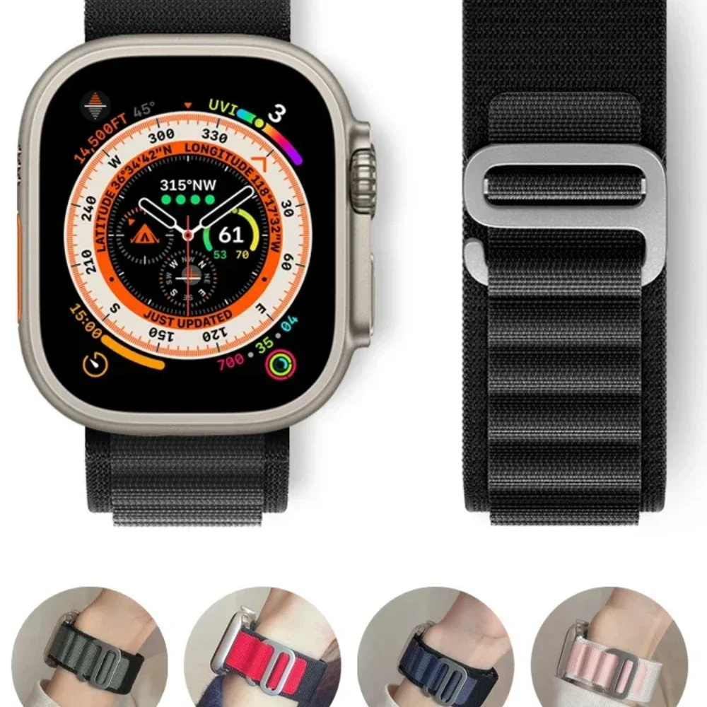 Alpine loop Strap for Apple watch Ultra 2 Band 46mm 40mm 45mm 41mm 38mm 42mm 49mm bracelet iWatch series 10 9 8 7 6 5 4 se Bands image 3
