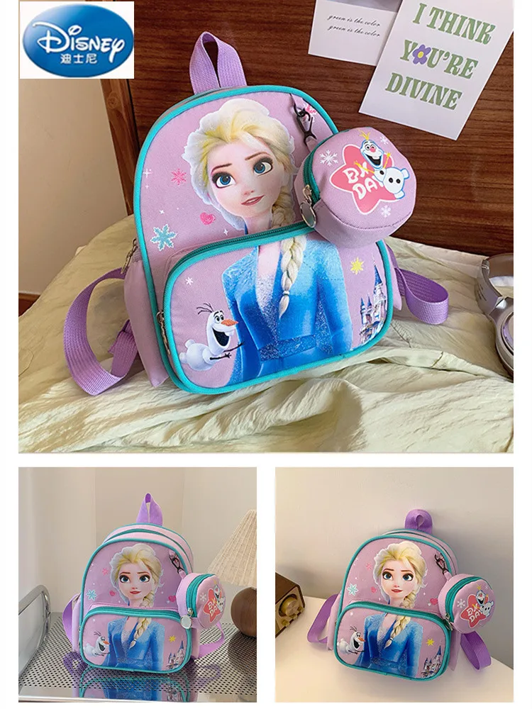 Disney Frozen Kindergarten Backpack For Girl Boy Spider Man Elsa Anna Student Shoulder Orthopedic School Bag Kids Gifts Mochilas