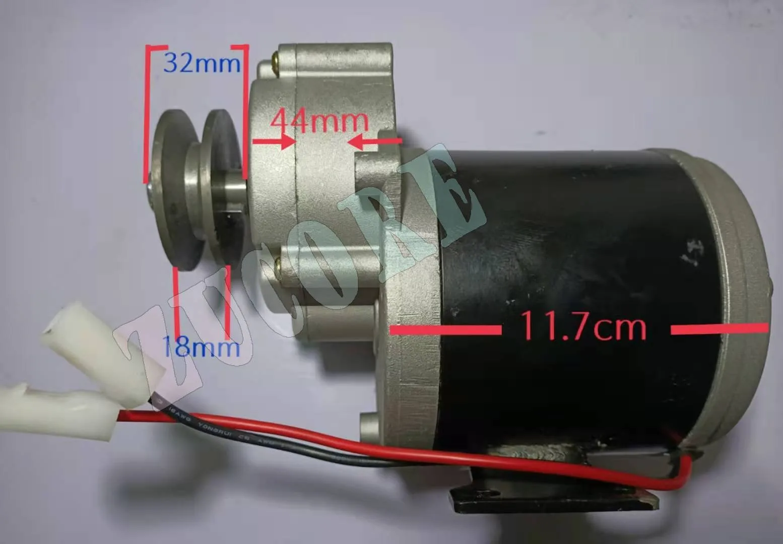 Electric Roller DC Motor 600W 180rpm 12V/24V/48V Belt Pulley for Roasting Machine and Tube Winder