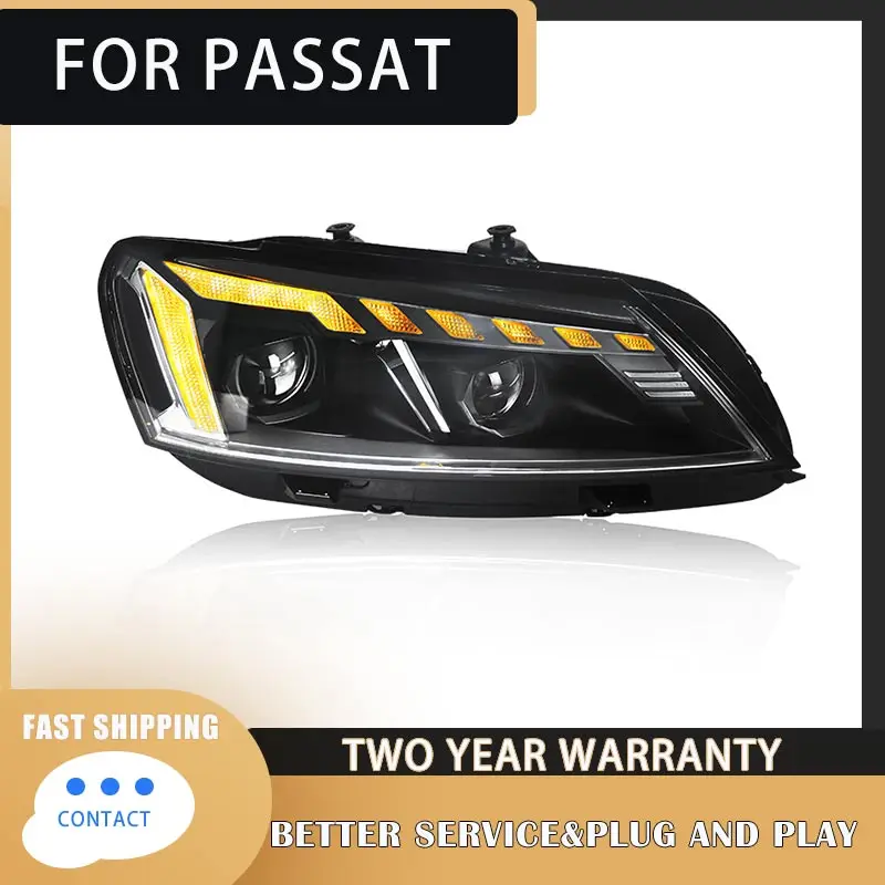 

Car Styling Headlights for VW Passat B7 Headlight 2011-2016 LED Head Lamp DRL Signal Projector Lens Automotive Accessories