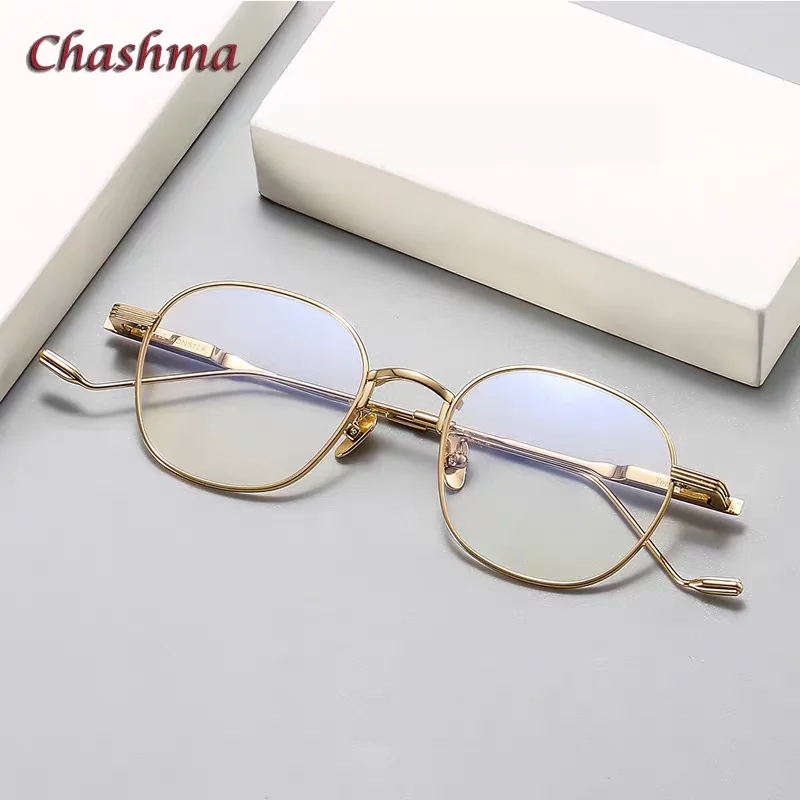 

Chashma Pure Titanium Prescription Glasses Men Fashion Top Quality Oval Spectacles for Female Optical Eyeglasses Student Frame