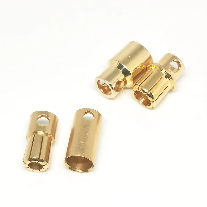 6.5MM/8MM male and female aircraft model banana plug, battery gold-plated motor electrical adjustment group plug, 6.5mm 8.0mm