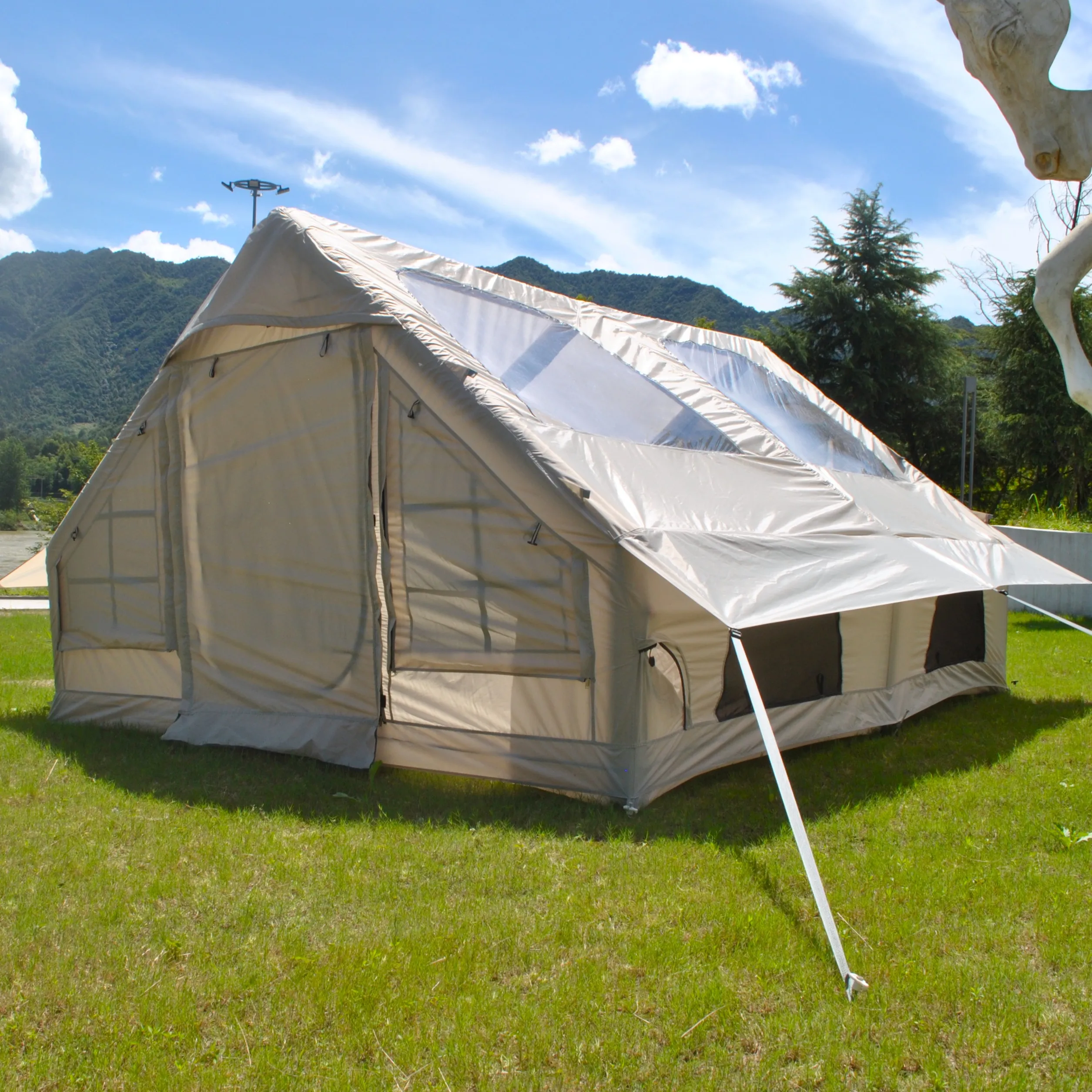 Outdoor family inflatable camping tent, 12 square meters, extra large, suitable for 5-8 people, perfect for overnight stays,